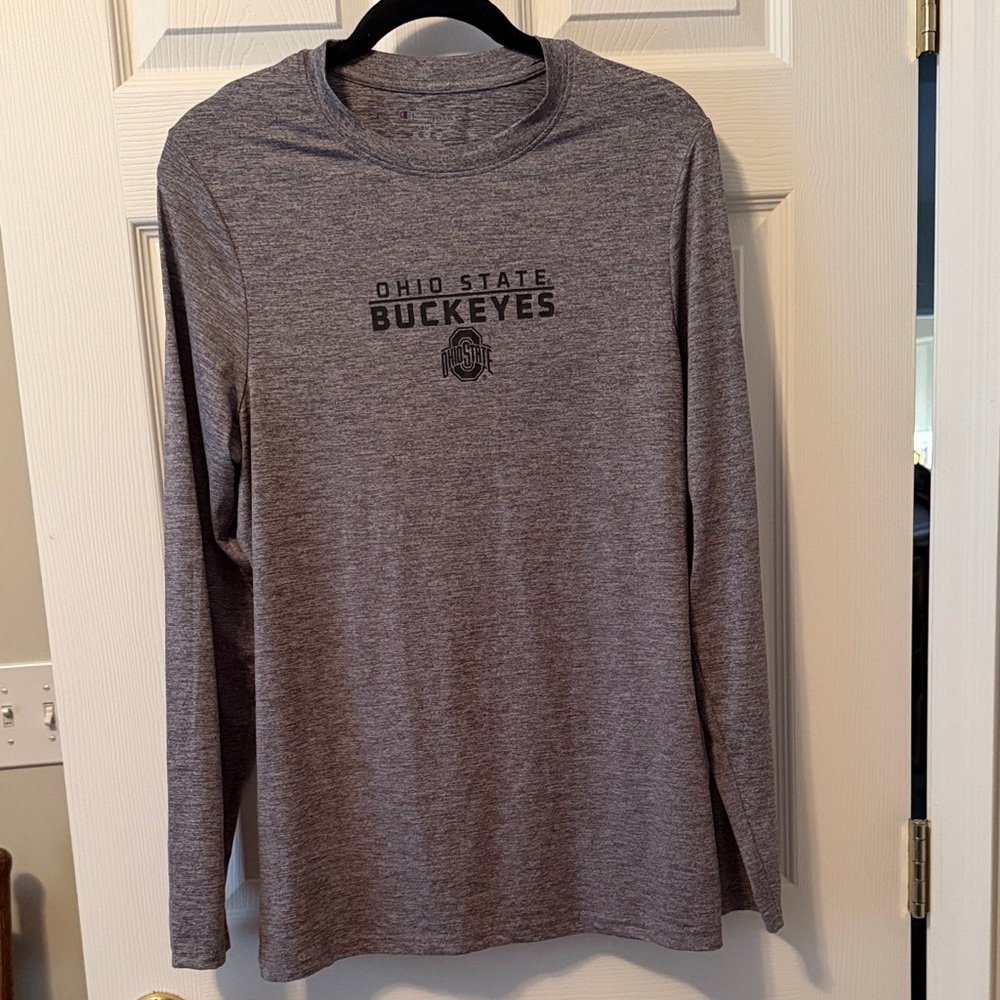 Champion Gray Ohio State Buckeyes Long Sleeve Shirt